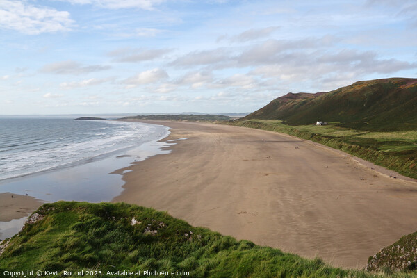 Rhossili Beach Wales. Picture Board by Kevin Round