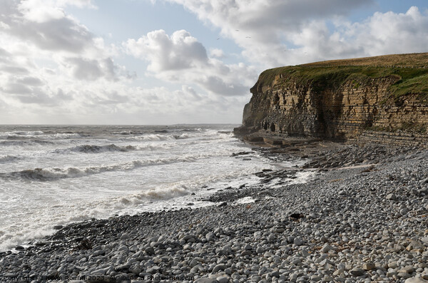Dunraven Bay Wales Picture Board by Kevin Round