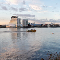 Buy canvas prints of Cardiff Bay waterbus by Kevin Round
