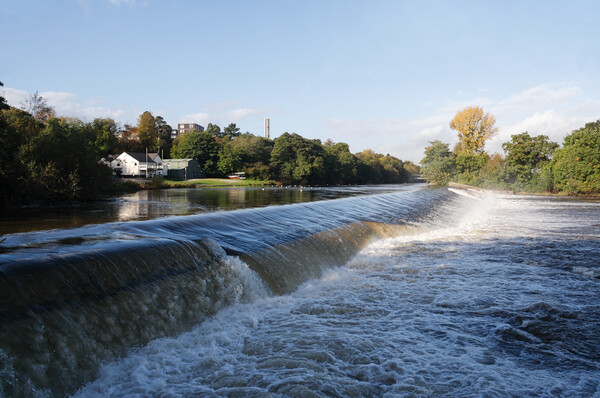 River Taff Llandaff Weir Picture Board by Kevin Round