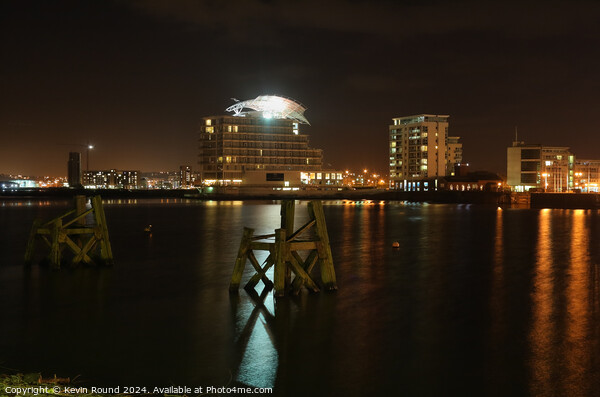 Cardiff bay at night Picture Board by Kevin Round
