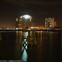 Buy canvas prints of Cardiff bay at night by Kevin Round