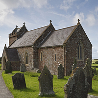 Buy canvas prints of  Llanmadoc Church by Kevin Round