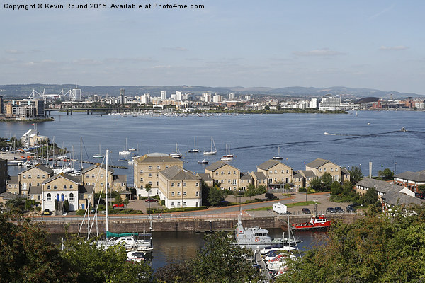 View of Cardiff Bay and Penarth Marina Picture Board by Kevin Round