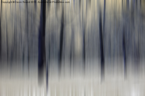 Blurred Wintry Wood Picture Board by Kevin Round