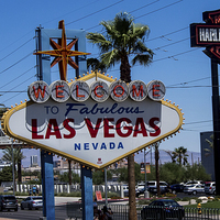 Buy canvas prints of Las Vegas sign, Las Vegas, USA by Super Jolly