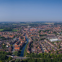 Buy canvas prints of Panoramic Aerial View of Beverley, East Riding, UK by Christopher Fenton