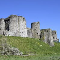 Buy canvas prints of  Kidwelly Castle by Peter McIlroy
