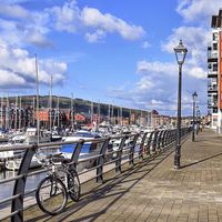 Buy canvas prints of  Swansea Marina by Peter McIlroy