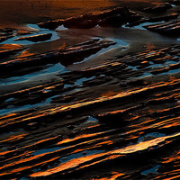 Buy canvas prints of sand and limestone, low tide by Eyal Nahmias
