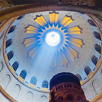 Buy canvas prints of Jerusalem: The Church of the Holy Sepulcher dome. by Eyal Nahmias