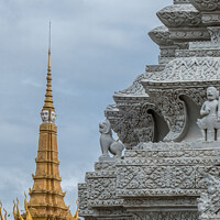 Buy canvas prints of Stupas at the Royal Palace, Phnom Penh, Cambodia by Jo Sowden