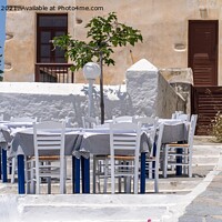 Buy canvas prints of Greek Restaurant by Jo Sowden