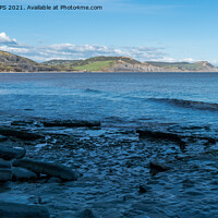 Buy canvas prints of View from the Beach, Lyme Regis by Jo Sowden