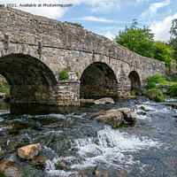 Buy canvas prints of Bridge over East Dart River  by Jo Sowden