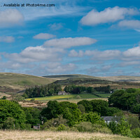 Buy canvas prints of View of Postbridge and the Hills behind by Jo Sowden