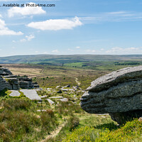 Buy canvas prints of View from Bellever Tor, Dartmoor by Jo Sowden