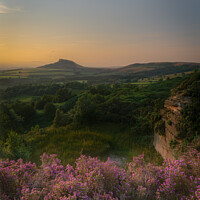 Buy canvas prints of Roseberry Topping at Sunset by Jo Sowden