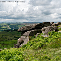 Buy canvas prints of View from Higger Tor, Peak District by Jo Sowden