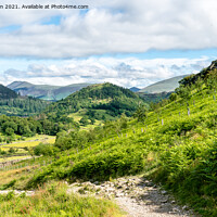 Buy canvas prints of The Path up Helvellyn, by Jo Sowden