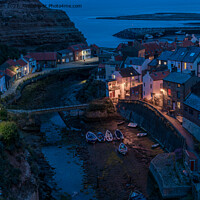 Buy canvas prints of Staithes at Night, North Yorkshire by Jo Sowden