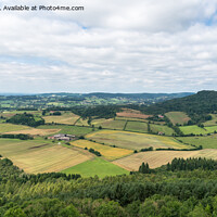 Buy canvas prints of Patchwork of fields, taken from Sutton Bank by Jo Sowden