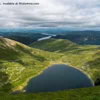 Buy canvas prints of Red Tarn, The Lake District by Jo Sowden