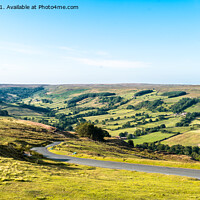 Buy canvas prints of Rosedale from Chimney Bank, Yorkshire by Jo Sowden