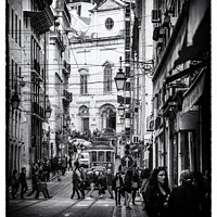 Buy canvas prints of Lisbon Street Life by Jo Sowden