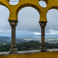 Buy canvas prints of View from Sintra Pena Palace by Jo Sowden