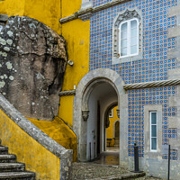 Buy canvas prints of Pena Palace Architecture, Portugal by Jo Sowden