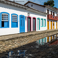 Buy canvas prints of Colourful Reflections, Paraty, Brazil by Jo Sowden