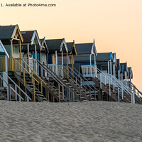 Buy canvas prints of Wells Beach Huts (5) by Jo Sowden