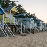 Buy canvas prints of Wells Beach Huts (7) by Jo Sowden