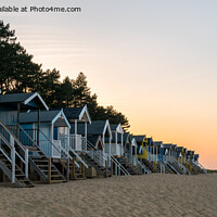 Buy canvas prints of Wells Beach Huts (8 by Jo Sowden
