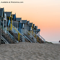 Buy canvas prints of Wells Beach Huts (9) by Jo Sowden