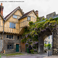 Buy canvas prints of Old Houses, Winchester by Jo Sowden