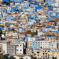 Buy canvas prints of Chefchaouen, The blue city by Jo Sowden