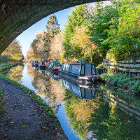 Buy canvas prints of Barges on the Grand Union canal by Jo Sowden