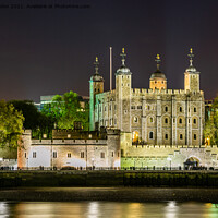 Buy canvas prints of Tower of London at Night by Jo Sowden