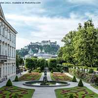 Buy canvas prints of Mirabell Palace Gardens, Salzburg by Jo Sowden
