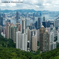 Buy canvas prints of View from Victoria Peak, Hong Kong by Jo Sowden