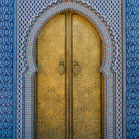 Buy canvas prints of The Royal Palace Fez, Morocco by Jo Sowden