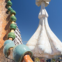 Buy canvas prints of Roof Detail Casa Battlo by Jo Sowden