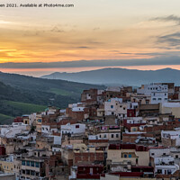 Buy canvas prints of sunset in Moulay Idris by Jo Sowden