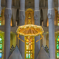 Buy canvas prints of Inside the Sagrada Família by Jo Sowden