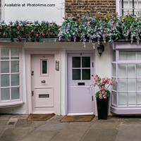 Buy canvas prints of Pastel Cottages, Hampstead London by Jo Sowden