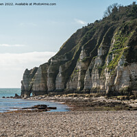 Buy canvas prints of Cliffs at Beer, Devon by Jo Sowden