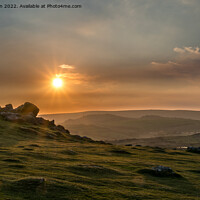 Buy canvas prints of Sunset over Haytor Vale, Dartmoor by Jo Sowden