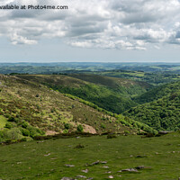 Buy canvas prints of The Dart Gorge as viewed from the summit of Sharp Tor by Jo Sowden